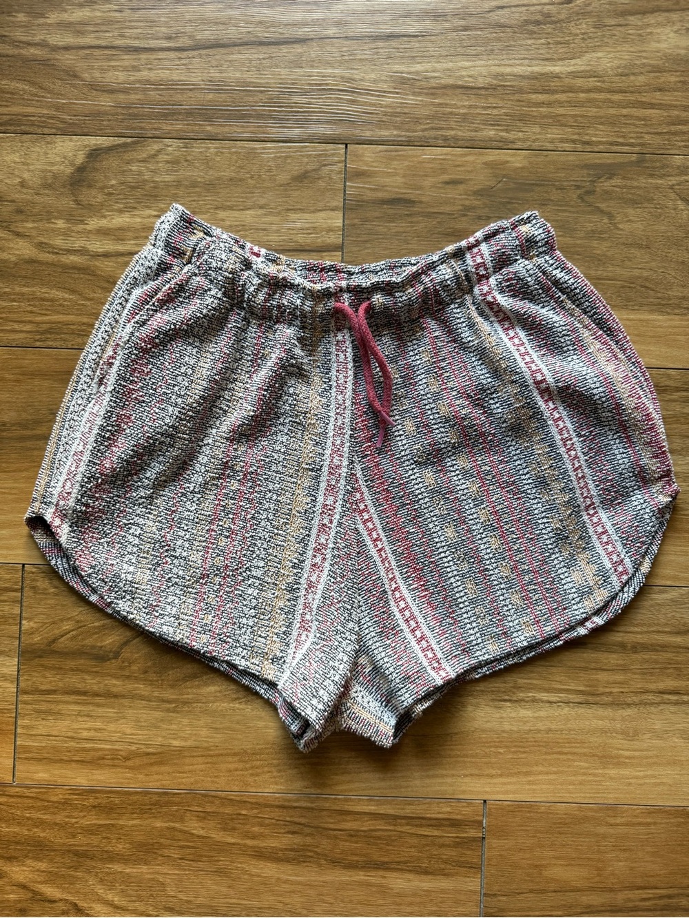 SNUG Linen Blend Boho Lounge Shorts Womens L/XL Woven Made in Turkey